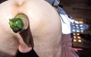 Giantasshole: Riesiges arschloch klafft hautnah mit Zuchini
