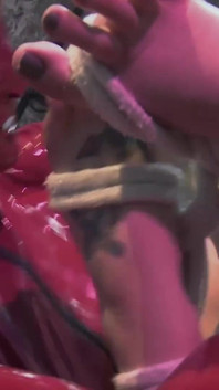 Bondage slut gets whipped and strapon fucked by lezdom