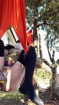 Trainer's Training Session No. 91: Relaxing in a Hammock with an Open Crotch