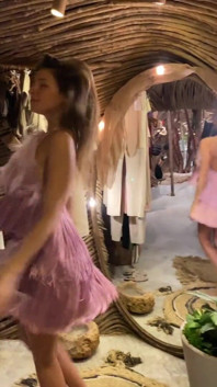 Robe de mode rose