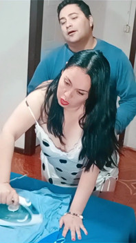 I Catch My Stepmother Ironing Clothes to Fuck