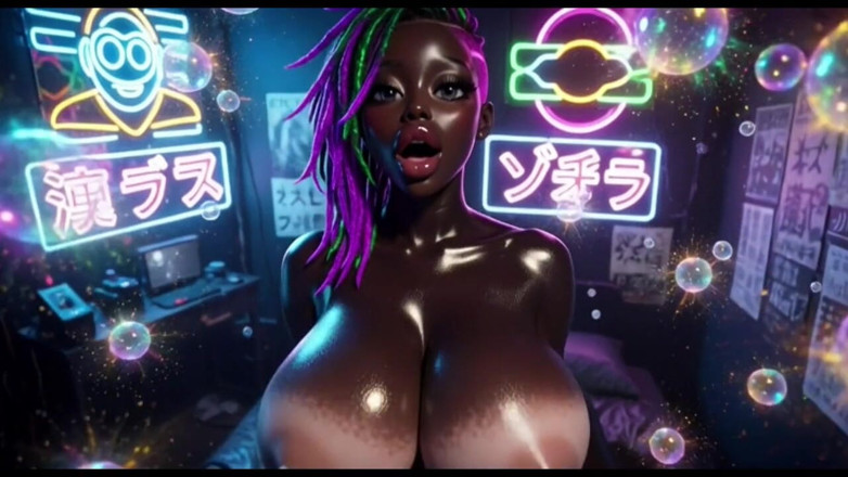 Hot girl dancing: Carine ragazze cyberpunk su quattro gambe, animazione