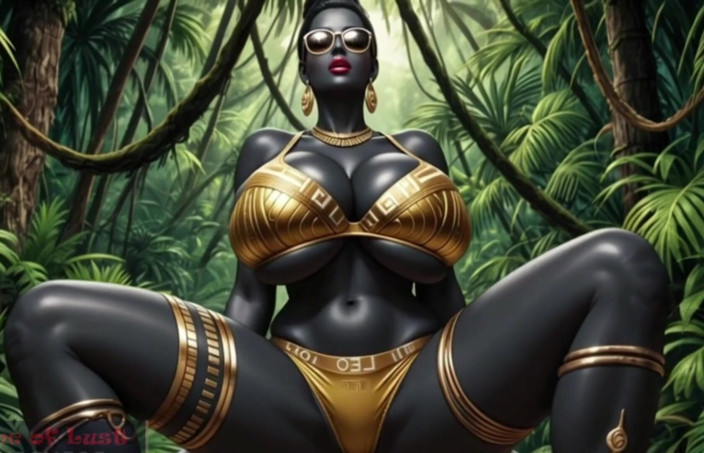 Game of Lust 3D: Gol afrykańska kobieta bikini taniec w dżungli