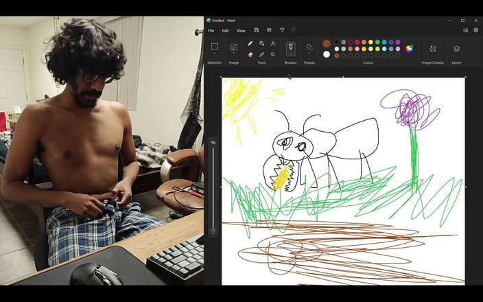 NANDgasm: अपने लंड को पथपाते हुए चींटी खींचने का प्रयास करते हुए अपनी कंप्यूटर स्क्रीन साझा करना