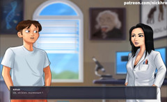 Cartoon Universal: Summertime saga deel 158 - Aziatische lerares onder de indruk (Franse sub)