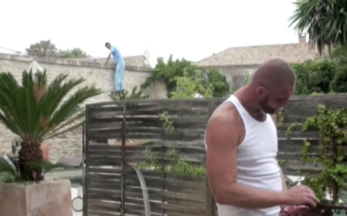 Crunch Boy: Juan Perez fucked outdoor by bear with XXL cock