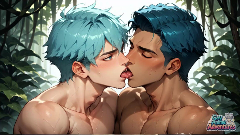 Gay Anime Adventures: Faça sexo bum na selva com uma gostosa de cabelos...