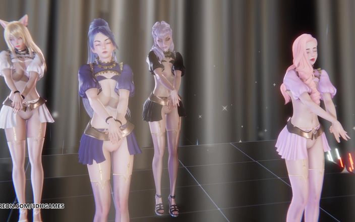 3D-Hentai Games: [mmd] Laysha - růžová label Ahri Kaisa Seraphine Evelynn Sexy striptýz...