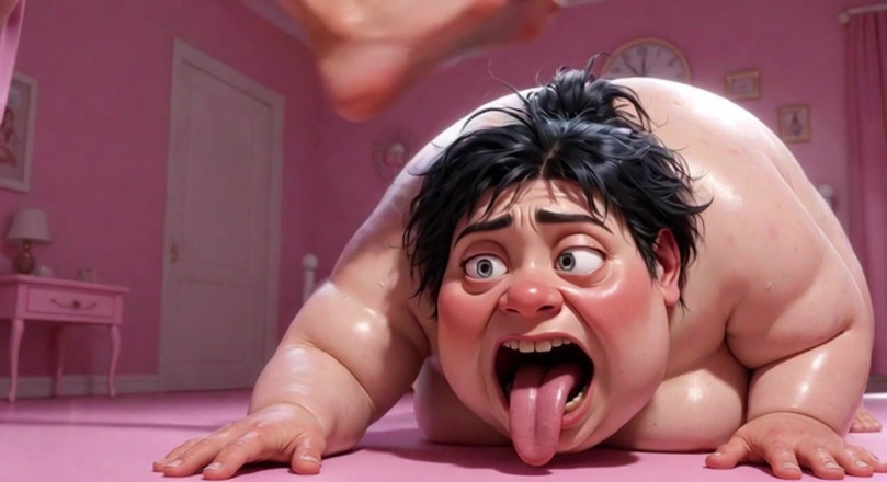 Anime Hentai: Fat Ugly Woman Degraded - Lick Beautiful Girl's