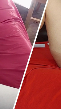 Ibu-ibu dengan memek berbulu lagi asik masturbasi sampai mengerang keenakan