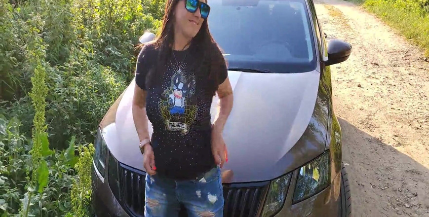 Emma_Alex: Adik tiri bersenang-senang di mobil baru dan di hutan. Hampir...