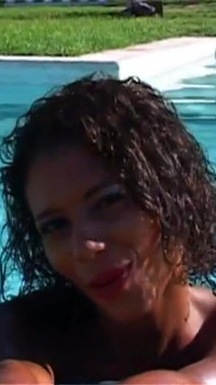 Priska Farel: Priska Farel Plays the Cat by the Pool. This Is so Cute
