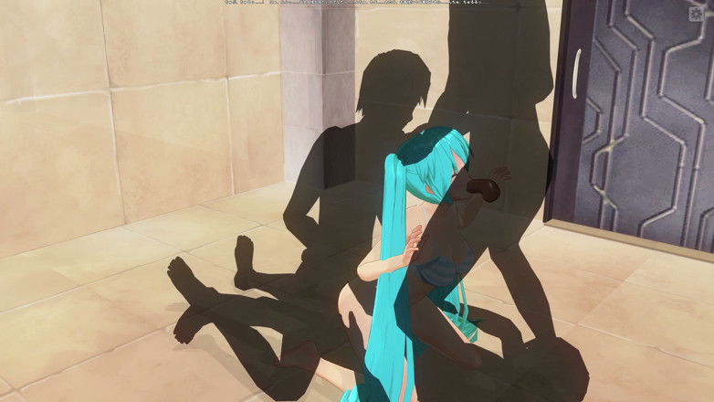 H3DC: 3 boyutlu hentai miku üçlü penetrasyon