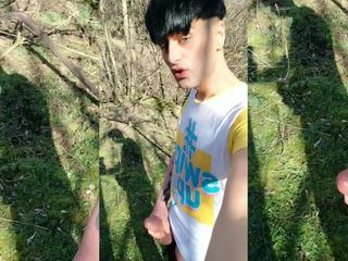 Idmir Sugary: Twink and His Shadow on a Sunny Day - Outdoor Jerk...
