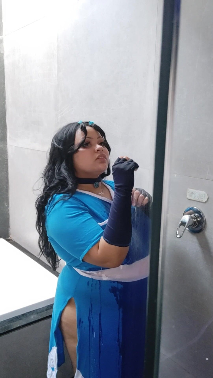 Cutiepiie Chubby: Bbw Katara Cosplay fotoshoot vrijen