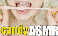 Arya Grander: Rovnátka fetiš želé candy ASMR zblízka lízání potravin
