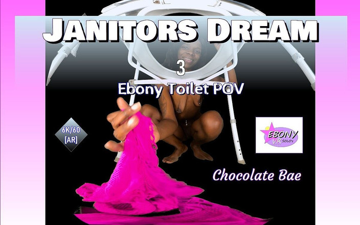 Ebony VR solos virtual reality adult films: Janitors Dream vol. 3 - Extrémní ebenové stříkání na toaletě POV