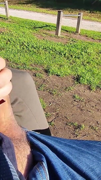 Flashing My Cock in Front a Eveyone in a Public Park and My Stepdaugher Helps Me Cumshot - Real Sex Risky