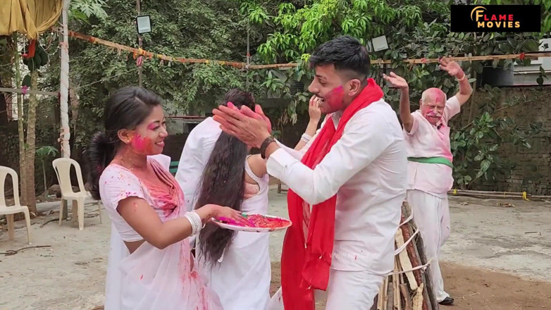 DesiHeat Studio: Mardana Sasur Hard Fucked with Two Bahu Threesome Sex