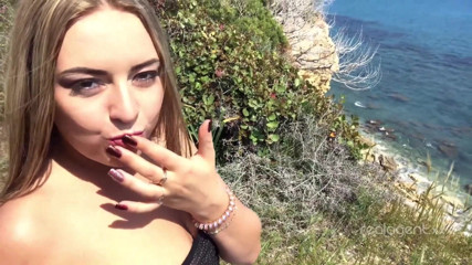 Real Agent: Daniella Margot have real orgasm with an ocean view
