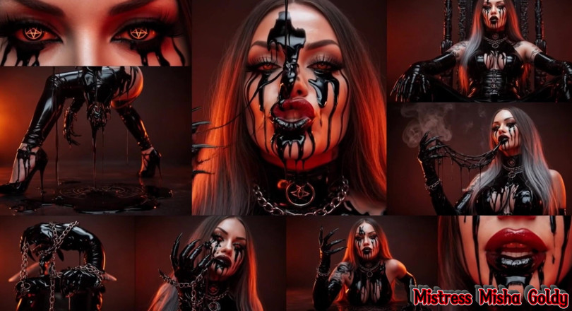 Goddess Misha Goldy: Mets ta bite dans mon liquide empoisonné. Destruction coaching masturbatoire
