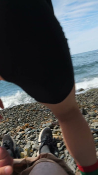 155 Caught on Beach: Sporty Girl in Crotchless Bodysuit Rides Stranger Hard