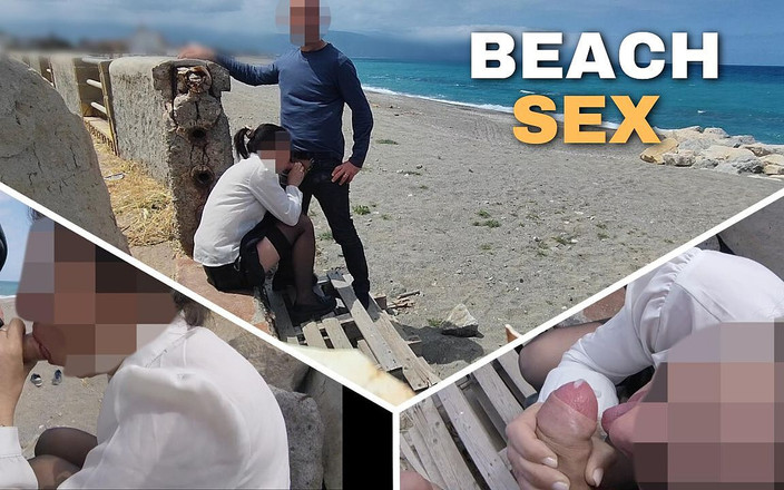 Miss Creamy: Riskantní kouření čůráka na pláži, učitelka a studentka téměř chycena misscreamy