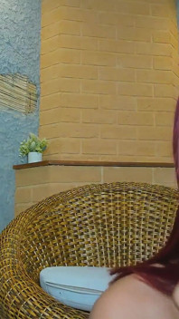 Slim Body and Red Hair Girl Gets Tricked and a... by Her Dildo on Webcam