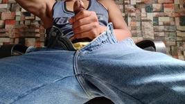 Solo Guy Moaning Hard While Stroking - Full Pleasure Session