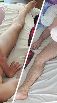 Kouření s amatérskou manželkou, Chlupatá kundička, Velký zadek. Romantická předehra amatérského páru.