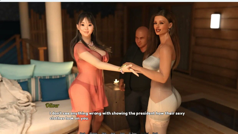 XXX Games Bunk: แม่บ้านสุดเพอร์เฟ็คต์ - รูปแบบการเล่น - เมียอาบน้ําเด็กวัยรุ่นต่อหน้าผัวและแคสต์ชุดชั้นใน