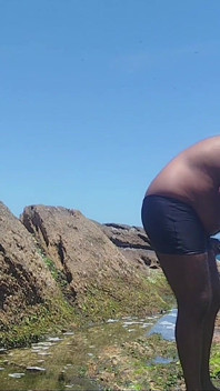 Tanning My Hairy Body and Gg on the Apoador's Stone in Rj
