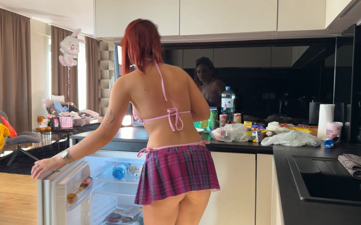 No panties TV: Hot Petite Real Redhead College Girl Flashes Her Pussy by...