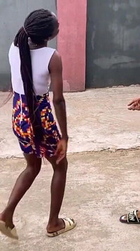 African Lesbian Lover Playing Local Game in Outdoor