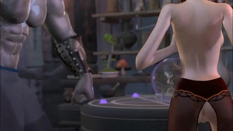 Covemi: Threesome Interrupted: Monster Orc Destroys Two Innocent Elves