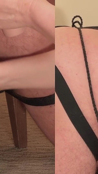 黑人女主人第20天 - 用插入机器挤奶被绑住的奴隶前列腺