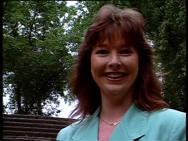 Lucky Cooch: Beautiful brunette lady at the outdoors interview