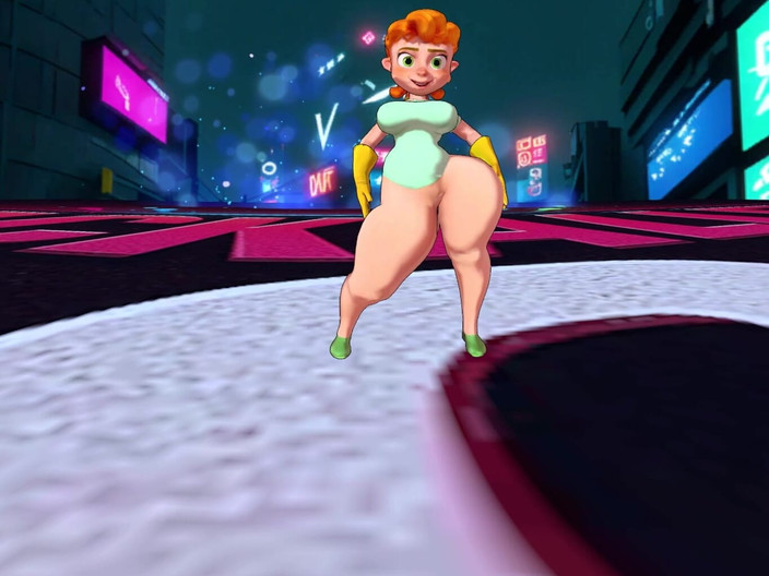 VR-Backalleytoonz: Büyük götlü orta yaşlı seksi kadın şişman götünü sallıyor