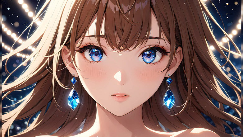 LustRender: Bokeh Dreams: piękna młoda kobieta w pływających światłach