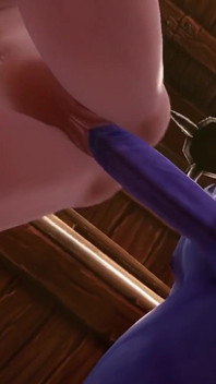 Blue Man with Elf - Warcraft Porn Parody