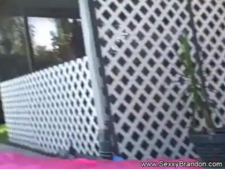 Sexxy Brandon: Outdoor pool sex wit wild and hot amateur