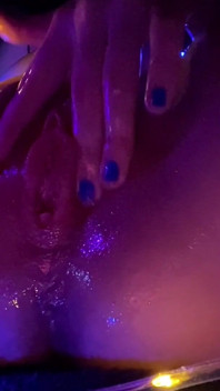 Artsy, Oily, String Light Pussy Rubbing