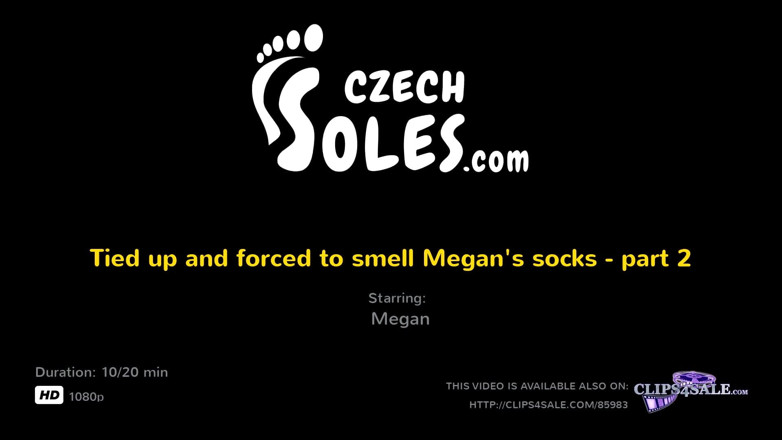Czech Soles - foot fetish content: 縛られ、ミーガンの靴下の匂いを嗅がせられる-パート2