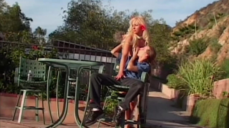 BANGORA RETRO CLUB: Busty Blonde MILF Gets Pounded Deep on Patio Chair