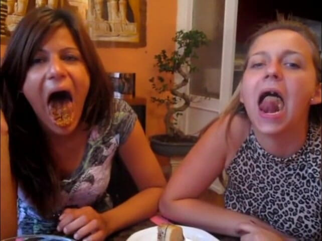 Solo Austria: Melady and Cindy Eating