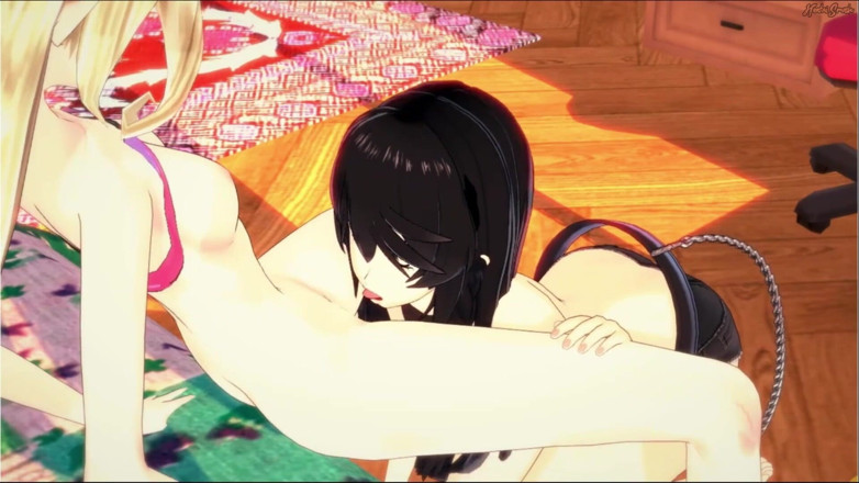 Hentai Smash: Magilou se fait baiser au gode ceinture par Velvet. Contes...
