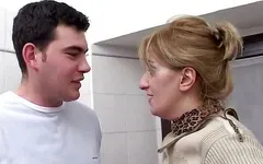 Pino's stepmom in action with her son's friend in Rome