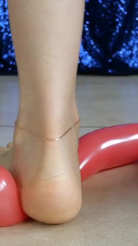 Smushed Harshly by My Classy Bare Feet in Red Toenail Polish Ita