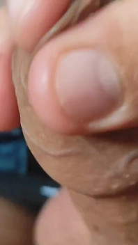 Straight Grandpa Pumping His Strong Cock Full of Pre Cum.