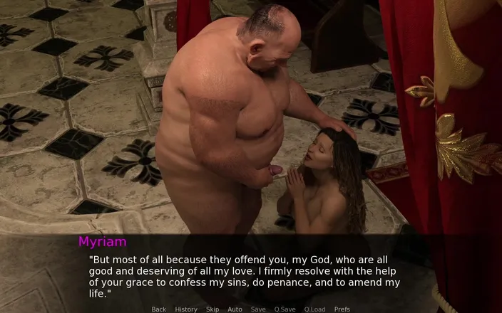 Porngame201: Project Myriam #2 - Hot wife wash sins in church with priest's...